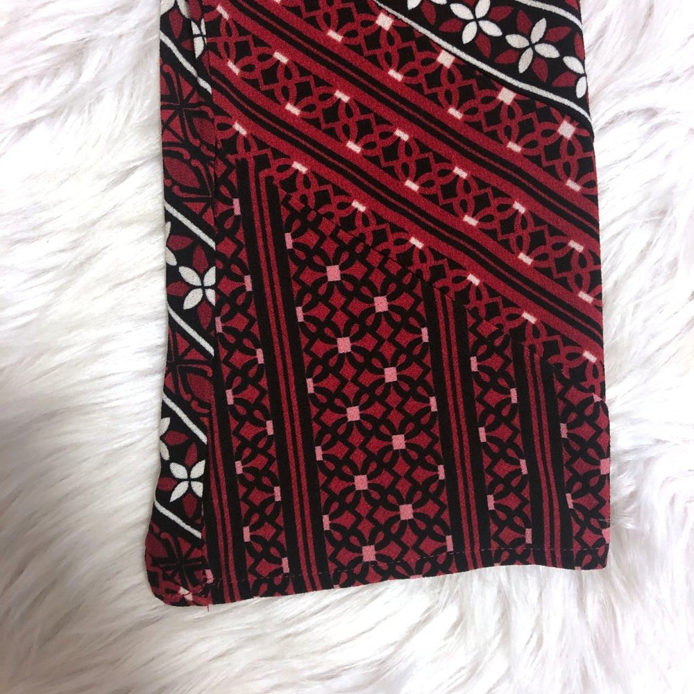 Rafaella Patterned Red Tunic Top with Three Quarter Length Sleeves - Picture 3 of 6